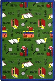 Joy Carpets Kid Essentials Bookworm Green